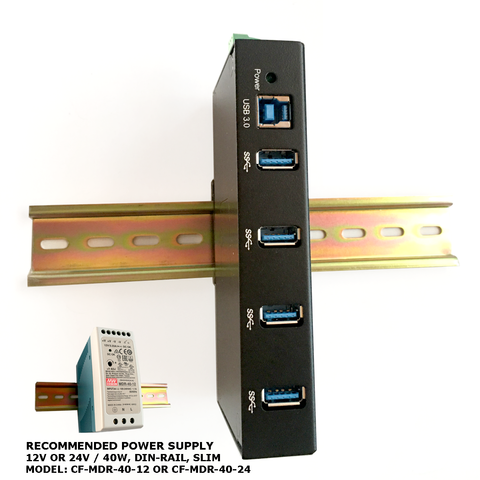 Mountable 4 Port Rugged USB 3.0 Hub - Industrial USB Hubs, USB Hubs